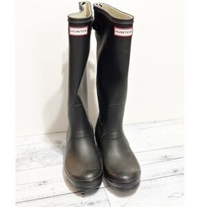 Hunter Black Tall Rain Boots Sz 6